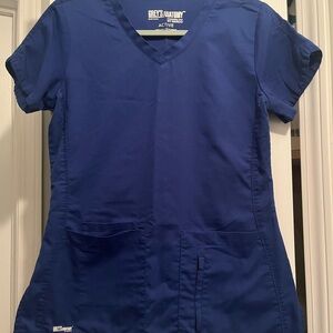 Grey's Anatomy Royal Blue V-Neck Scrub Top & Bottoms